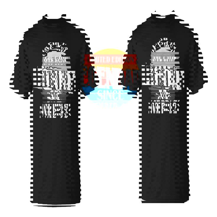 限定版 1978 年 11 月の誕生日以来の伝説 Tシャツ