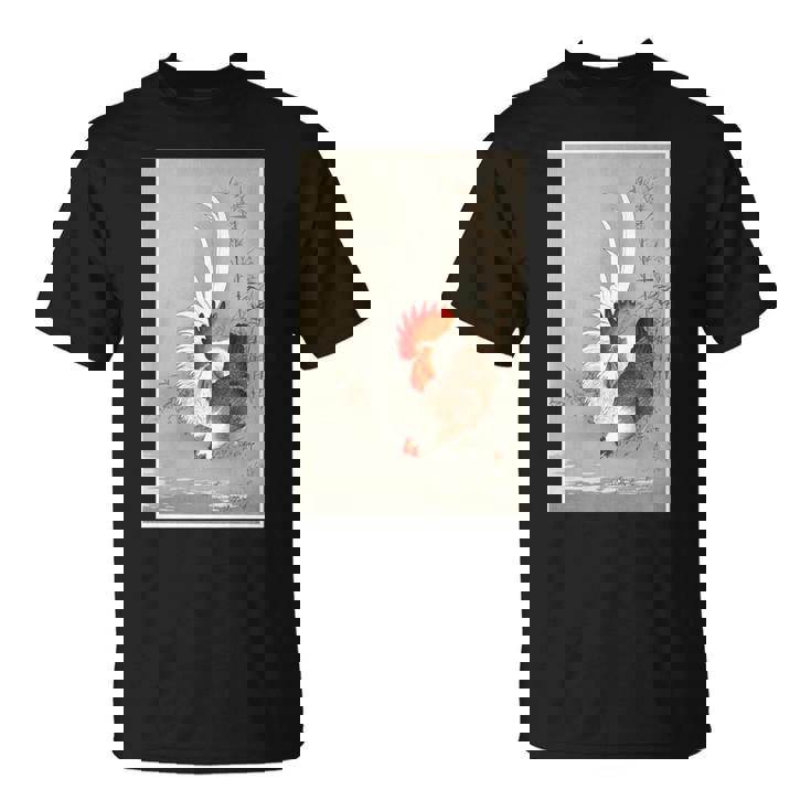 雄鶏と鶏 1900 大原興村 和農場生活 長袖tシャツ Tシャツ