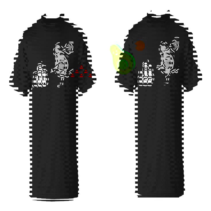 面白い アボカド カートゥーン ボウリング チーム ケグラー コーン ギフト Tシャツ