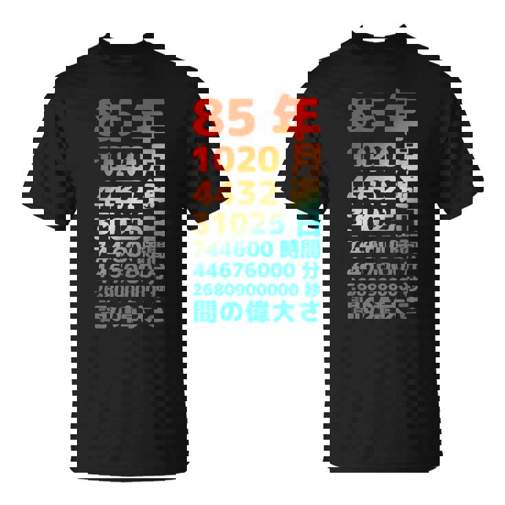 面白い85歳の誕生日の古いメーター 面白い85歳のギフト 女性 男性 面白い電卓 85歳の誕生日のギフト Tシャツ