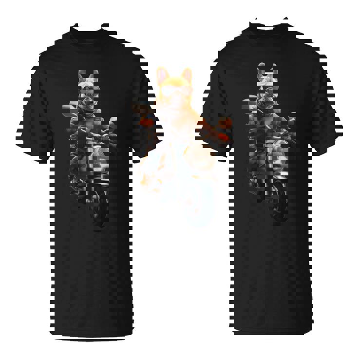 面白いtシャツ フレンチブルドッグ バイク イヌ メンズ 犬好き グッズ おもしろ 面白い 服 ネタ 長袖tシャツ Tシャツ