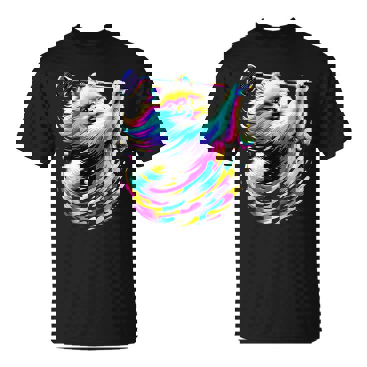 面白いtシャツ ポメラニアン ゴルフ イヌ メンズ 犬好き グッズ かわいい おもしろ 面白い 服 ネタ Tシャツ