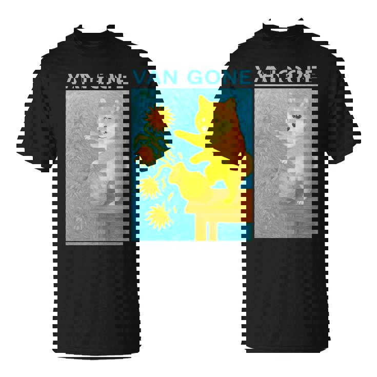 面白いtシャツ 柴犬 ゴッホ イヌ わんこ メンズ 犬好き グッズ かわいい おもしろ 面白い 服 ネタ 長袖tシャツ Tシャツ