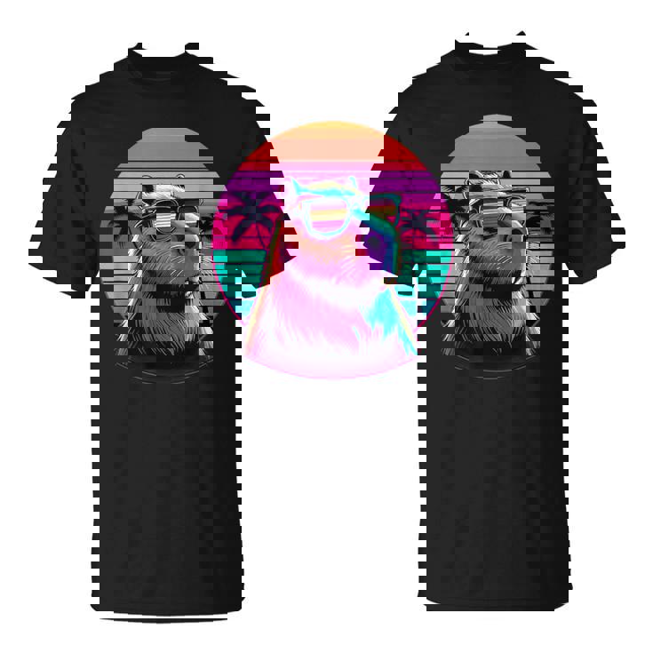 面白いカピバラ ヴィンテージ げっ歯類 レトロ ヴェイパーウェーブ 美的ゴス Tシャツ