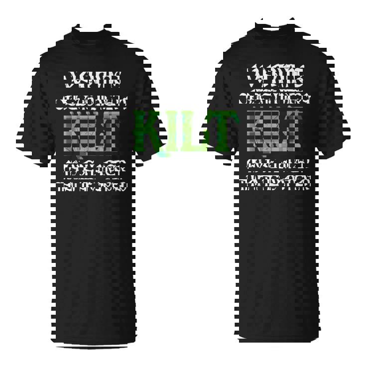 メンズ 面白いタータンスカート キルトの言葉 男性用 Tシャツ