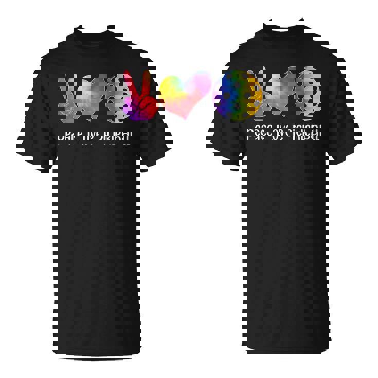 面白いピックルボール タイダイ 引退した平和愛のピックルボール Tシャツ