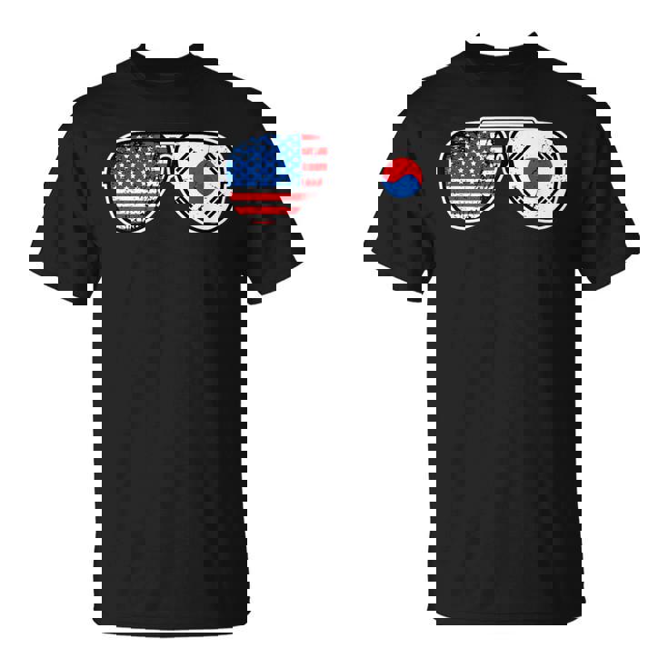 韓国アメリカン プライド サングラス 韓国国旗 アメリカ国旗 Tシャツ