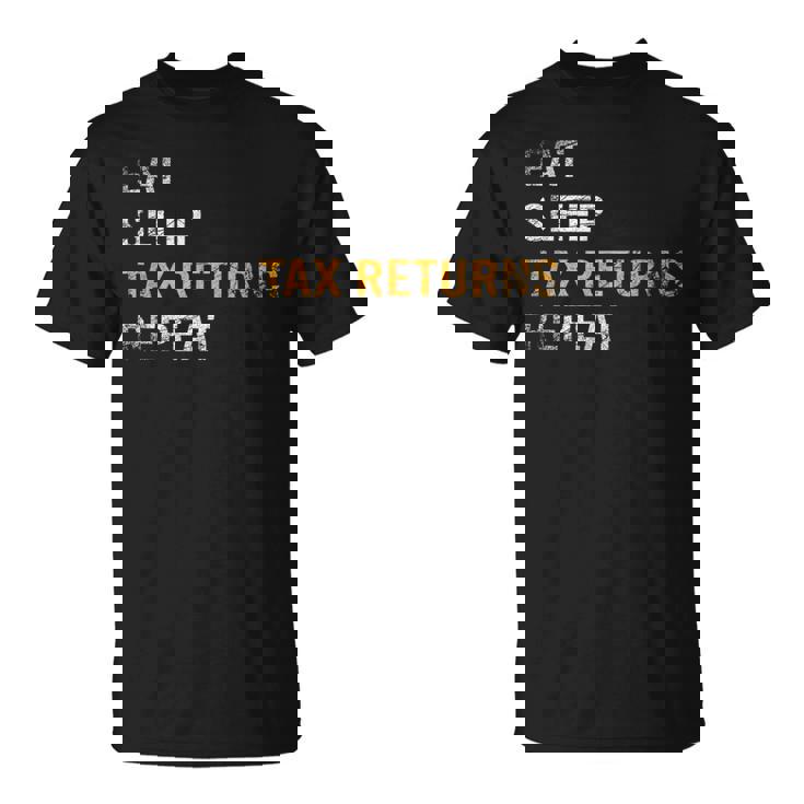 食べる睡眠確定申告繰り返し課税シーズン Tシャツ