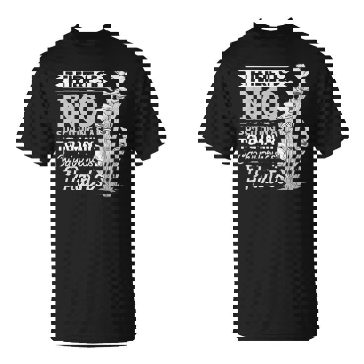 食虫植物 ピッチャー サラセニア 食虫性フライトラップ。 Tシャツ