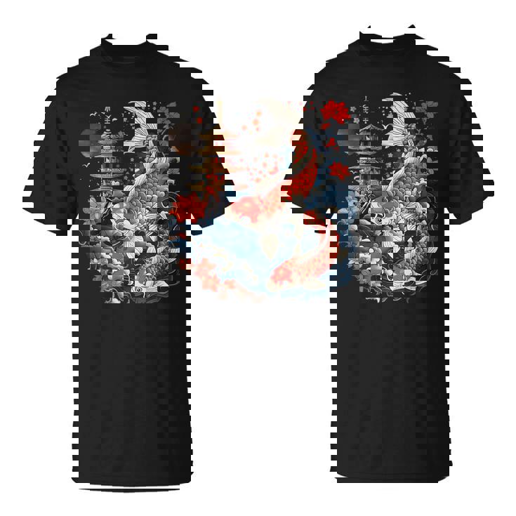 鯉 桜 桜 季節 アジアン 鯉 塔 寺 Tシャツ