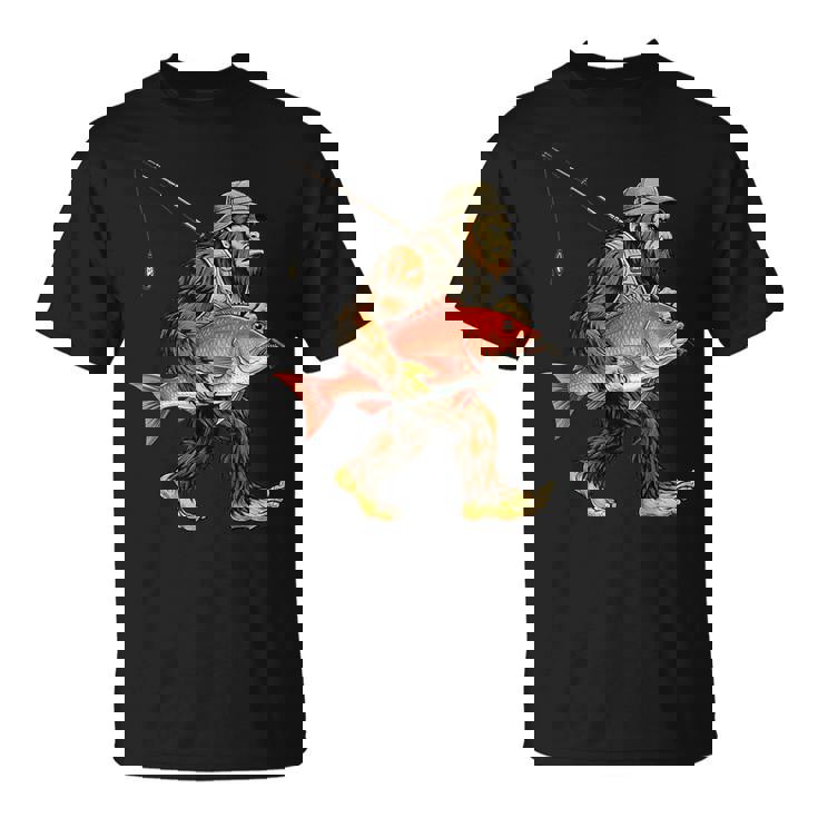 鯛 ビッグフット フィッシャーマン 海水釣り サスカッチ Tシャツ