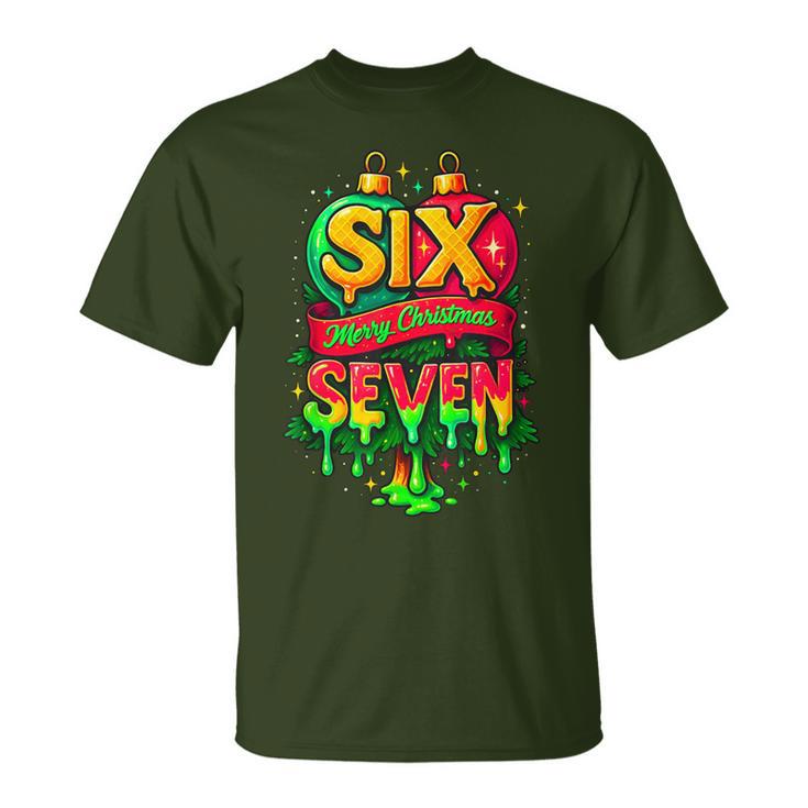 67 Christmas Ornament Meme Ice Drip Holiday Pajama 6 7 T-Shirt