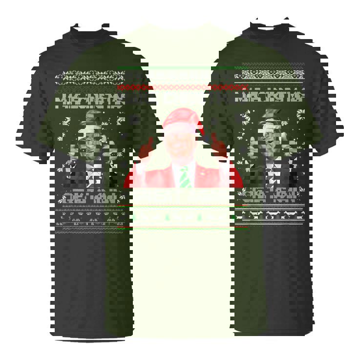 Make Christmas Great Again With Hilarious Ugly Trump Pajamas T-Shirt