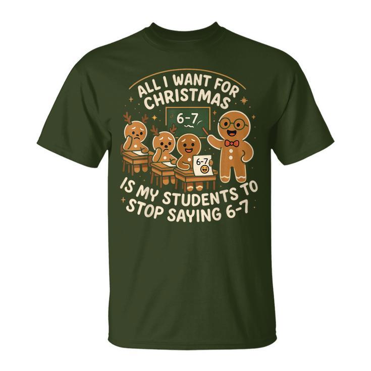 67 Christmas Pajamas Six Seven Meme Brainrot T-Shirt