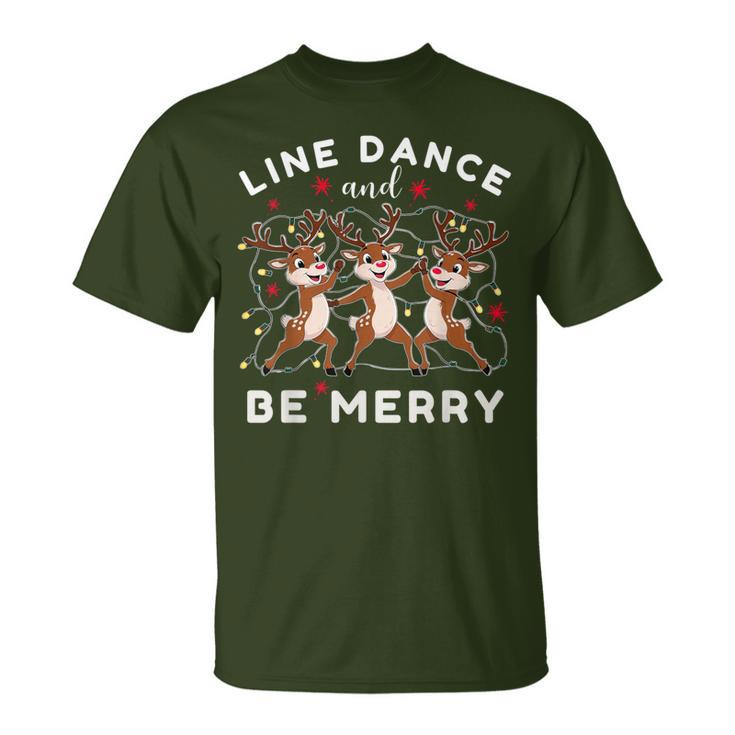 Reindeer Line Dance Christmas Dancing Costume Cute Animals T-Shirt - Seseable Reindeer Line Dance Christmas Dancing Costume Cute Animals T-Shirt - Seseable