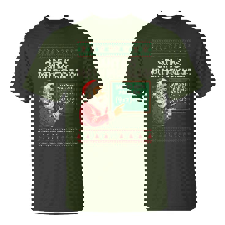 Santa's Math Problem 67 Viral Meme Christmas Ugly Sweater T-Shirt
