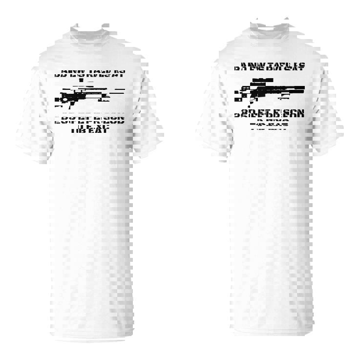 Bad News スナイパーライフル アーミー ジョーク ミリタリー ユーモア Tシャツ