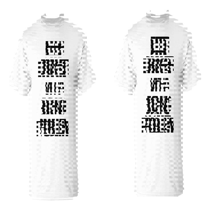 Beer Drinker With A Boxing Problem おもしろワークアウトボクサー 長袖tシャツ Tシャツ