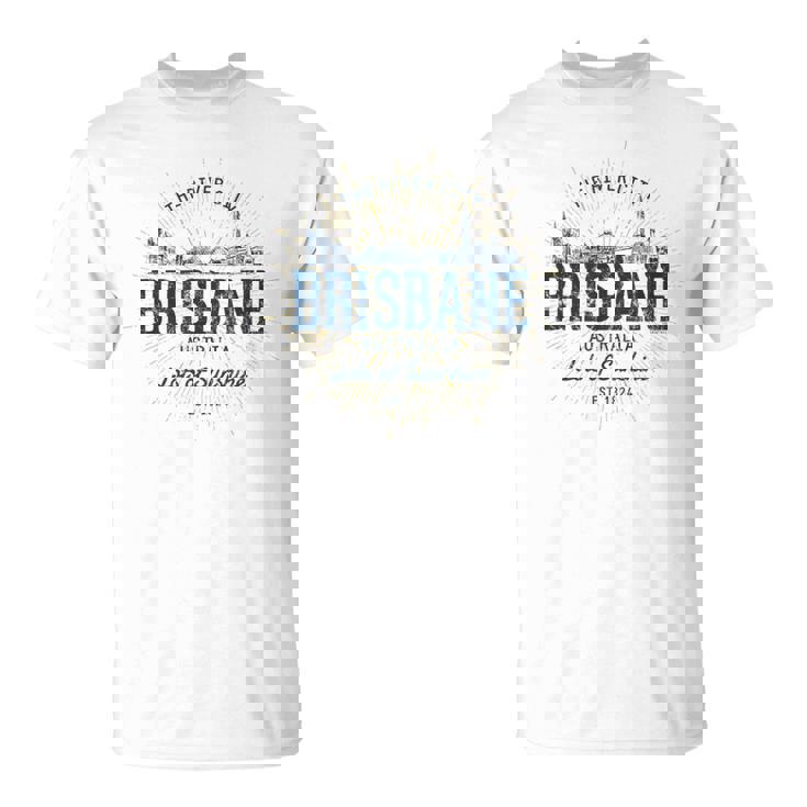 Brisbane Australia オーストラリアレトロスタイルヴィンテージブリスベン Tシャツ