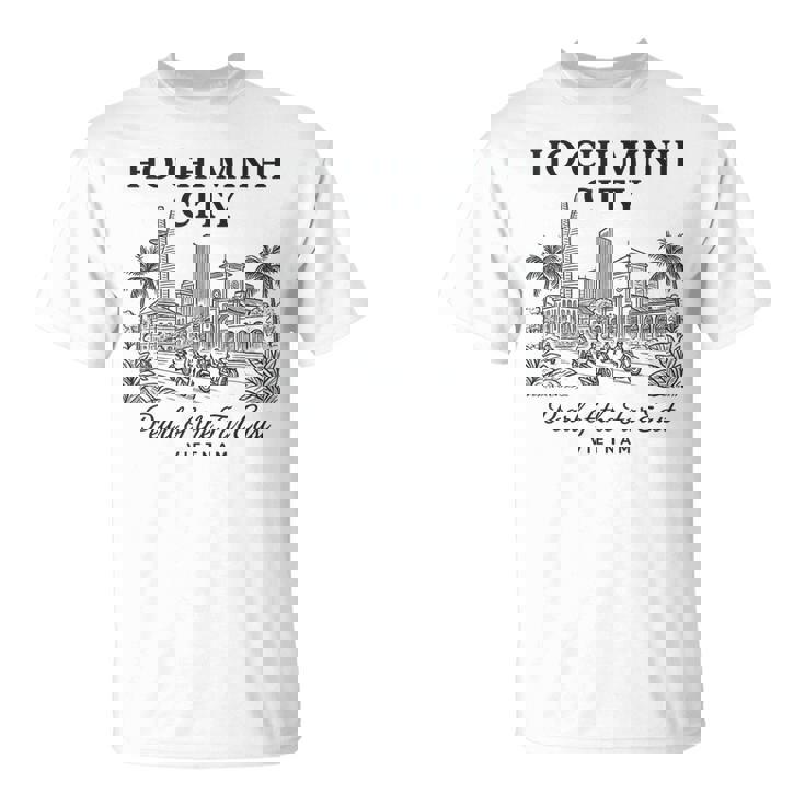 Classic Ho Chi Minh City Vietnam Asia Landmark Travel Art T-Shirt