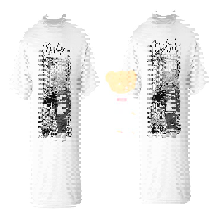 Cool New York City Teddy Bear Illustration Graphic s Tシャツ