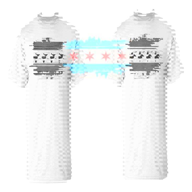 De La Bandera De Chicago Mapas De Chicago De Chicago Camiseta unisex