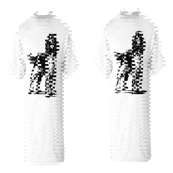 Dog Dad Mom Lover -Pringerpaniel Monocromatico Maglietta