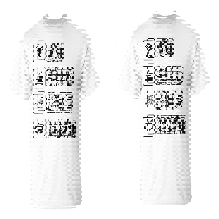 Eatleep Ride Repeat オートバイ バイク モーターサイクリスト 格言 Tシャツ