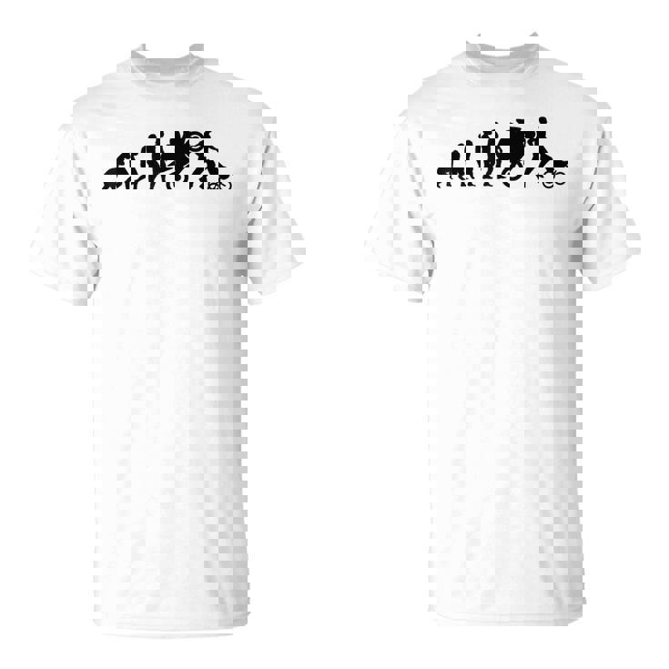 Evoluzione Biker Divertente Papà Motociclista Motociclista Maglietta