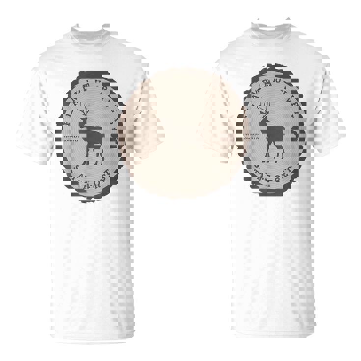 Flambeau Rivertate Forest Wisconsin Wi アウトドア 鹿 Tシャツ