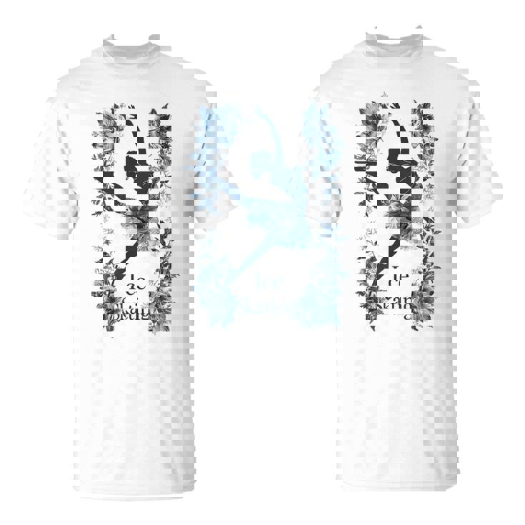 Floral Ice スケーター ダンシング スポーツ フィギュアスケート Tシャツ