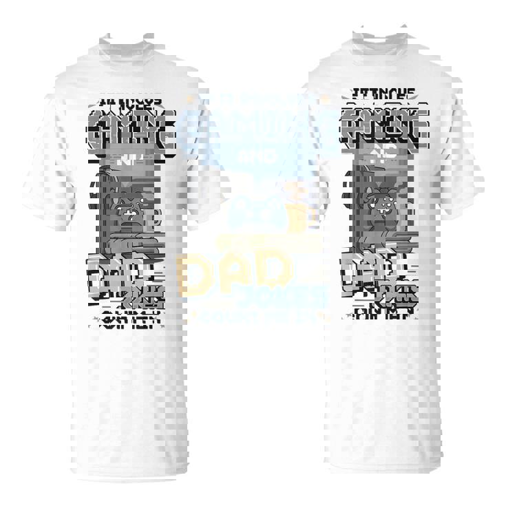 Gaming And Dad Jokes 面白い レトロ ゲーマー 父 しゃれ Tシャツ