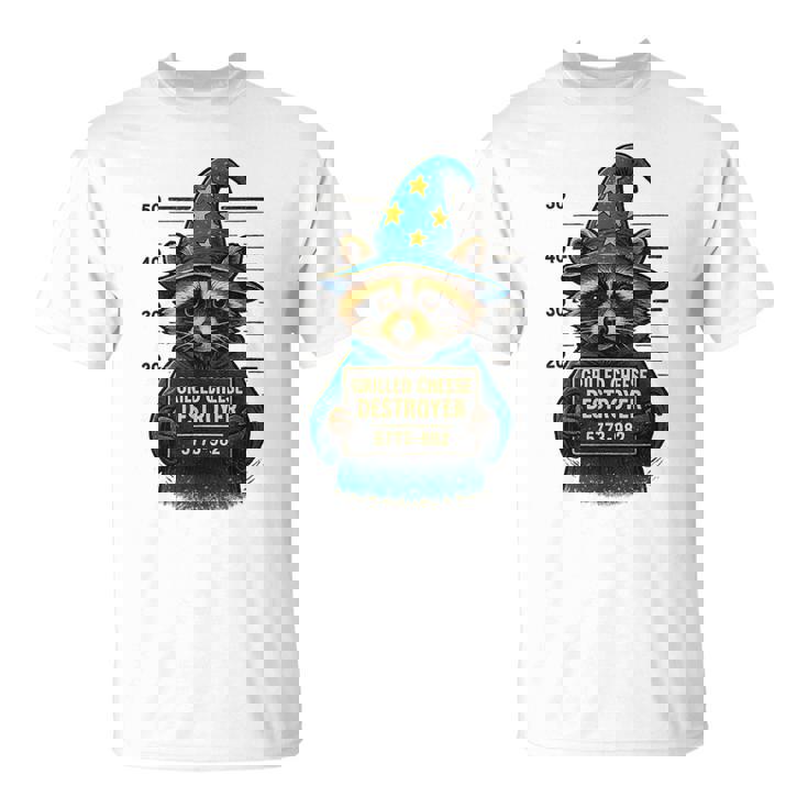 Grilled Cheese Destroyer Trendy Raccoon Cheese Foodie Lover T-Shirt