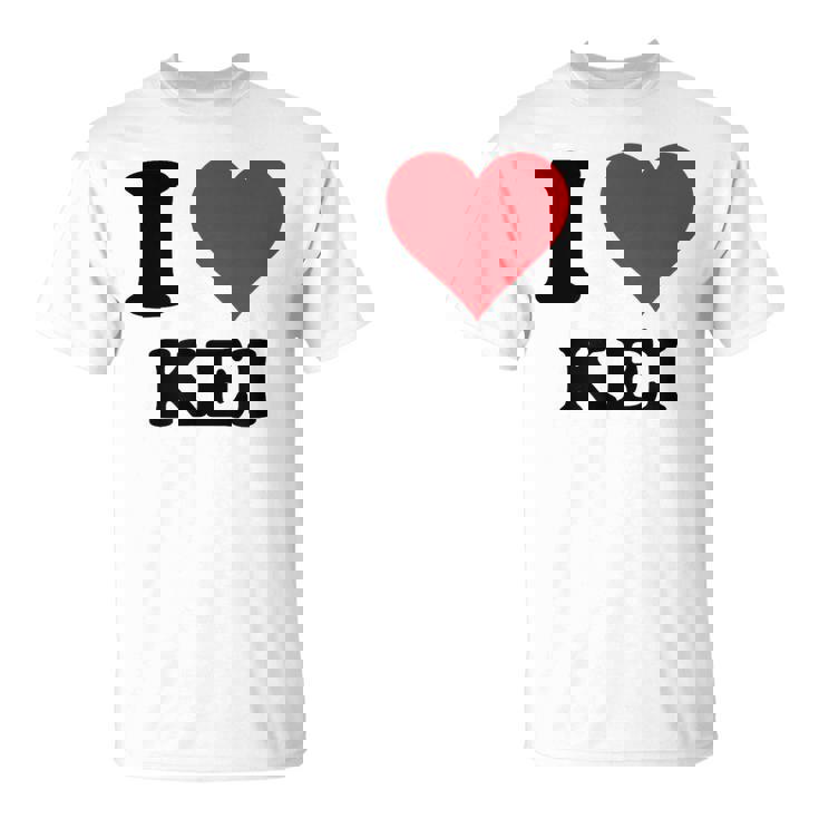 I Heart Keiファーストネーム I Love パーソナライズ Tシャツ