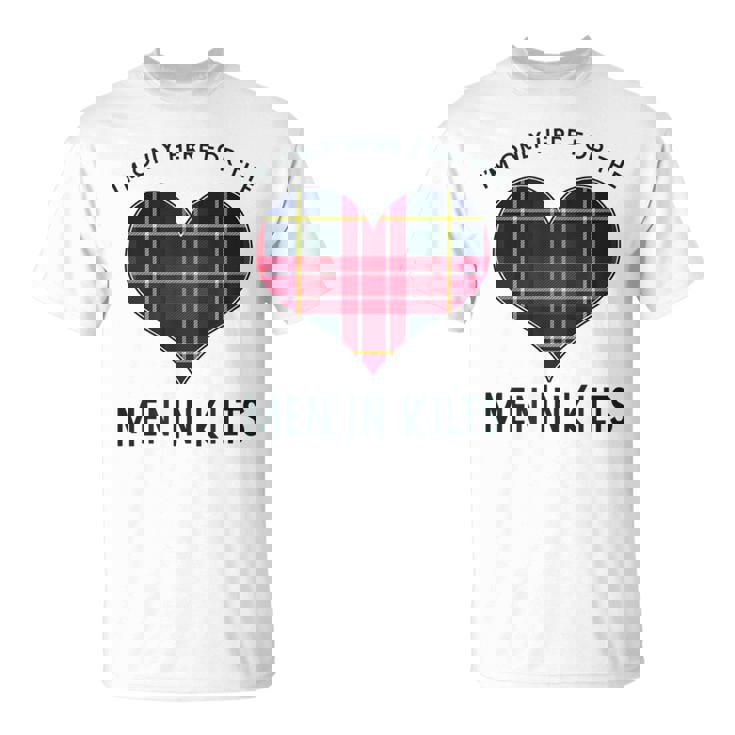 I'm Only Here For The In Kilts タータンチェック ハート Tシャツ