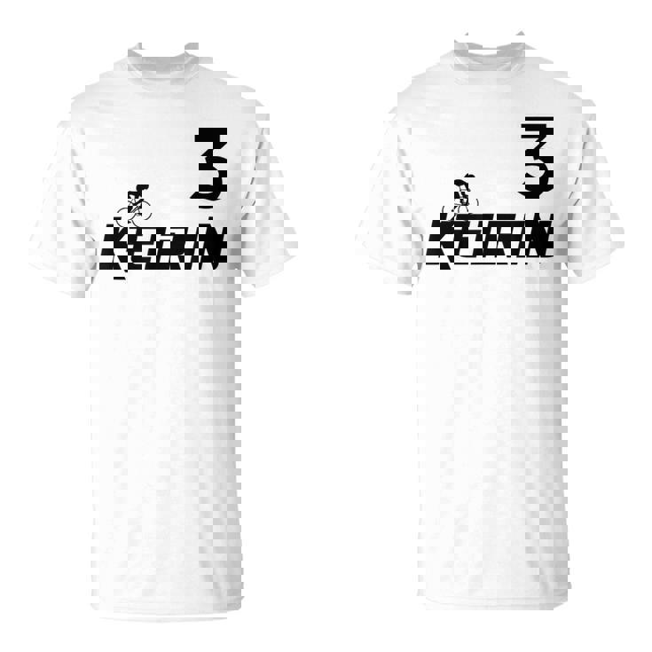 Keirin レッド ナンバー3 レッド ナンバー3 レーシング Tシャツ