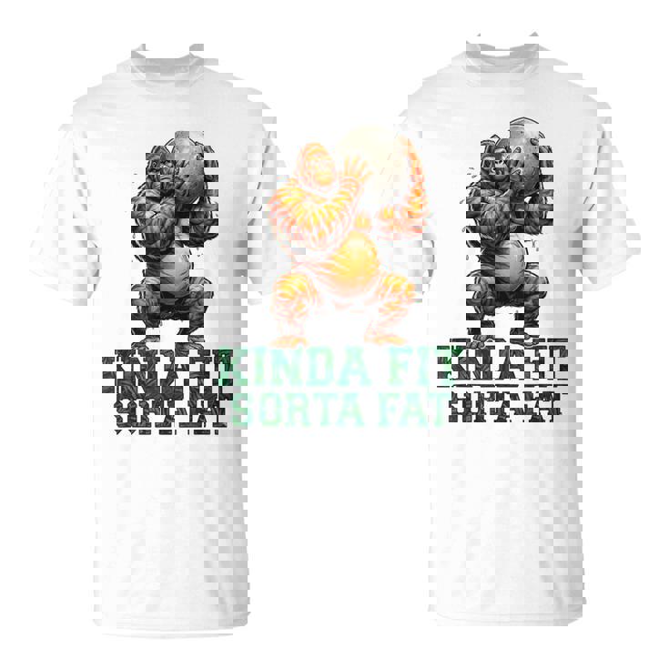 Kinda Fitorta Fat Gorilla ヘビーウェイトリフティング 面白いジム Tシャツ