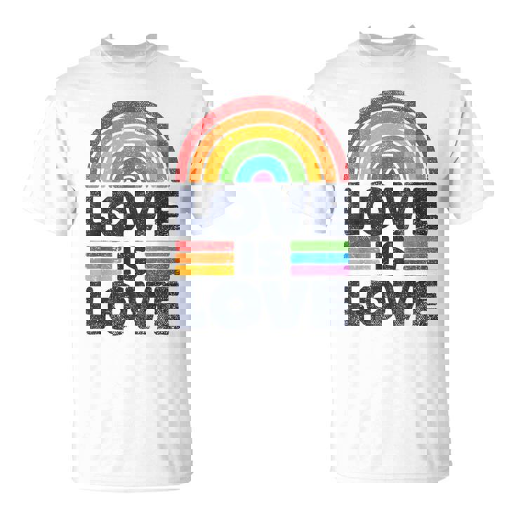 Lgbtq Love Is Love Gay Pride Lgbt Ally Rainbow Flagintage Tシャツ