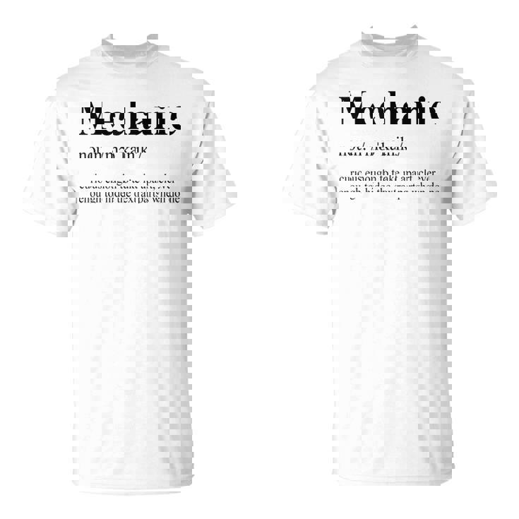 Mecánico Diccionario Definición MecánicoCamiseta unisex