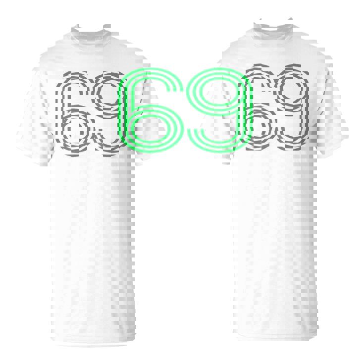 Number 69 シャツ レトロ ユニフォーム ヨーロッパスタイル バックプリント ジャージ Tシャツ