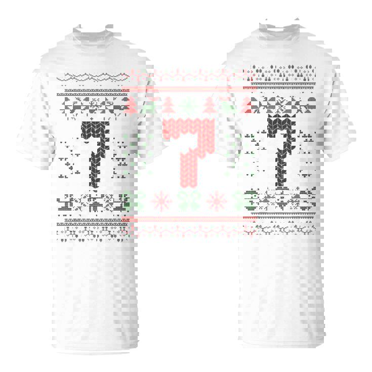 Number 7 Santa Ugly Christmas T-Shirt