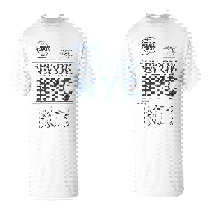 Nyc New York ヴィンテージ 航空会社タグ エアライナー フライングトラベル 長袖tシャツ Tシャツ