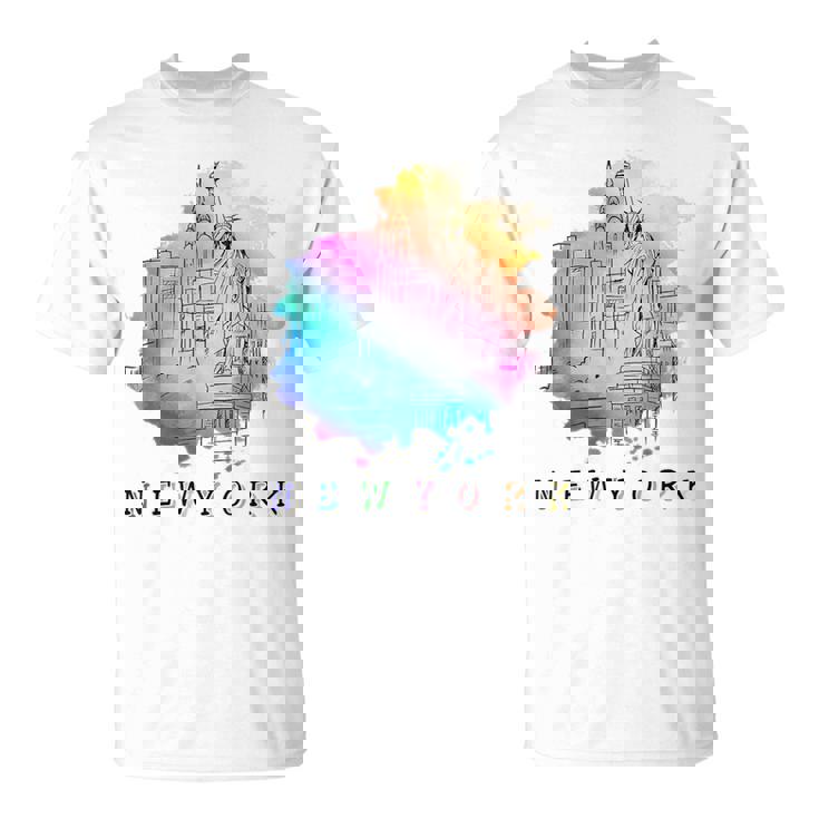 Nyc ニューヨークシティスカイライン 自由の女神 Tシャツ