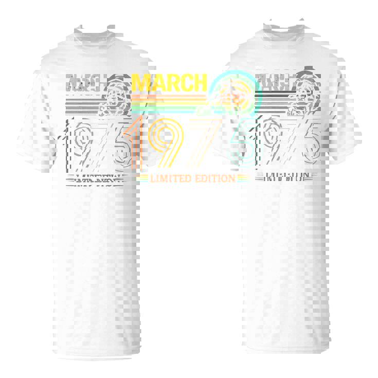 On Back- 1975年3月の誕生日 限定版 ヴィンテージ 51歳 Tシャツ