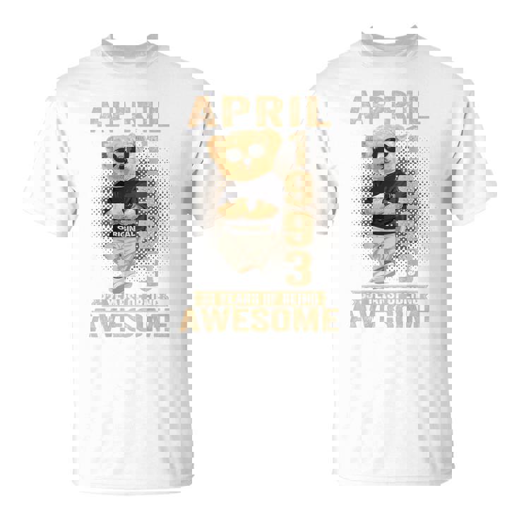 On Back 1993年4月 33歳の誕生日 33歳 テディベア Tシャツ