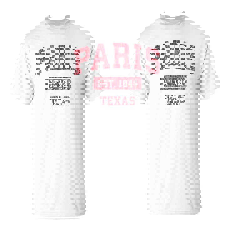 Paris Texas Tx ビンテージスポーツデザイン レッドデザイン Tシャツ