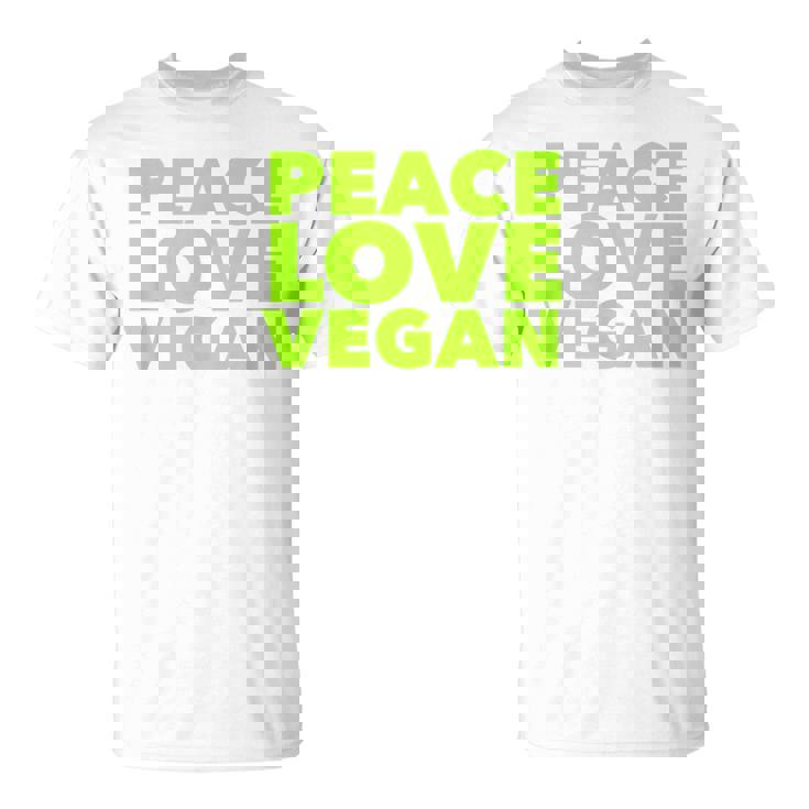Peace Loveegan クール ベジタリアンとビーガン Tシャツ
