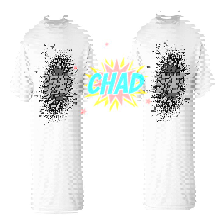 Personalized Name Comic Pop Art Superhero Chad T-Shirt Personalized Name Comic Pop Art Superhero Chad T-Shirt