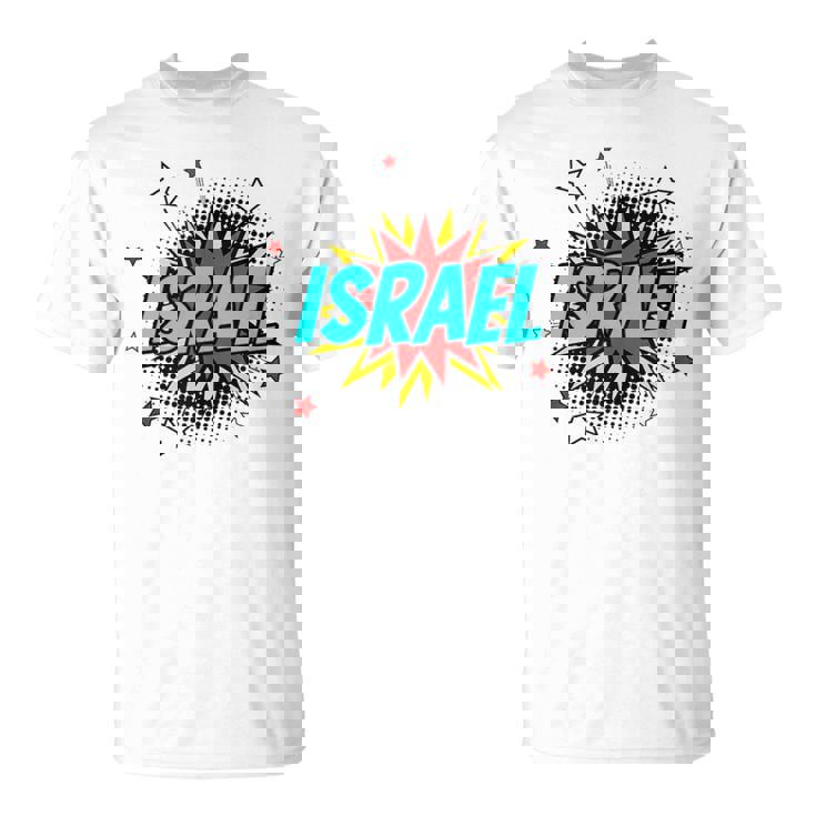 Personalized Name Comic Pop Art Superhero Israel Tank Top T-Shirt