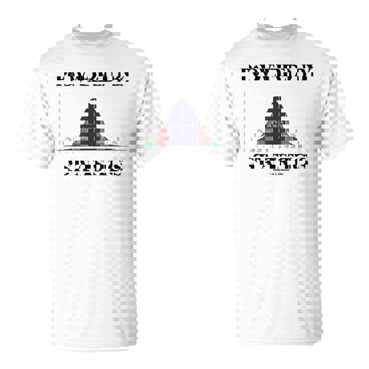 Powered Bytatistics ベルカーブ オタク ユーモア Tシャツ